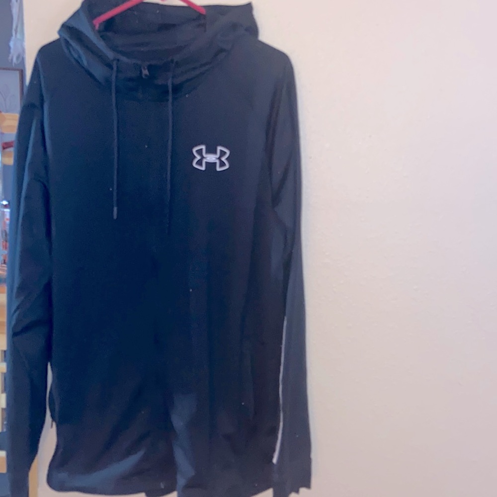 Black and white under armor full zip
